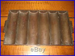 Rare Unmarked Griswold 959 Cast Iron 6 Slot Small Bread Loaf Pan