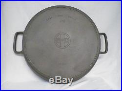 Rare! Vintage #20 Griswold Cast Iron Skillet (Outdoor Camping) 20 inch