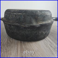 Rare Vintage Antique Wagner Sidney O Hinged Double Skillet Dutch Oven