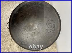 Rare Vintage Cast Iron Favorite Piqua Ware #8e Bean Pot Dutch Oven