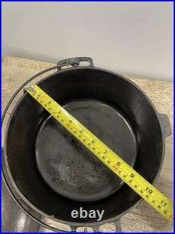 Rare Vintage Cast Iron Favorite Piqua Ware #8e Bean Pot Dutch Oven