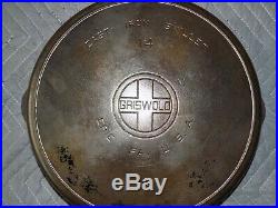 Rare Vintage Cast Iron Skillet No. 14 Griswold Large Logo 16 Erie 718 Heat Ring