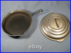 Rare Vintage Detroit USA Cast Iron #8 Lid And Skillet S338-4