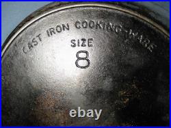 Rare Vintage Detroit USA Cast Iron #8 Lid And Skillet S338-4