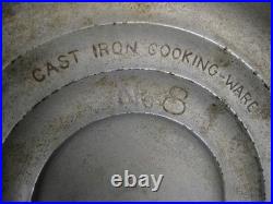 Rare Vintage Detroit USA Cast Iron #8 Lid And Skillet S338-4