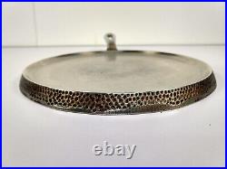 Rare! Vintage Hammered Plated Cast Iron #8 Plated Cast Iron GRIDDLE Skillet