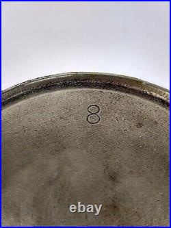 Rare! Vintage Hammered Plated Cast Iron #8 Plated Cast Iron GRIDDLE Skillet