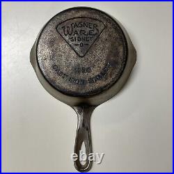 Rare Vintage Wagner Ware Sidney 0 Cast Iron Skillet #4 Frying Pan 1054 Pie Logo