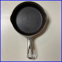 Rare Vintage Wagner Ware Sidney 0 Cast Iron Skillet #4 Frying Pan 1054 Pie Logo