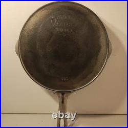 Rare Vintage Wagner Ware Sidney 0 Skillet 10 Pan Heat Cast Iron No. 1058