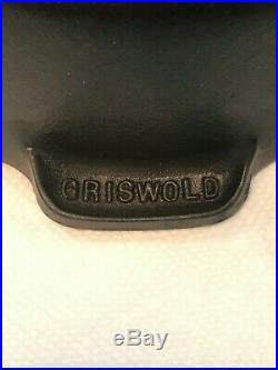 Rare Vntg Griswold Cast Iron Skillet No. 10, 12 Inch, 732 Flat Raised Bottom