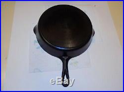 Rare Vntg Griswold Cast Iron Skillet No. 10, 12 Inch, 732 Flat Raised Bottom