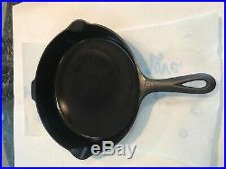 Rare Vntg Griswold Cast Iron Skillet No. 10, 12 Inch, 732 Flat Raised Bottom