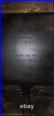 Rare Wagner Ware Sydney O Bacon & Eggs Cast Iron Breakfast Skillet Rare Wagner Ware Sydney O Bacon & Eggs Cast Iron Breakfast Skillet
