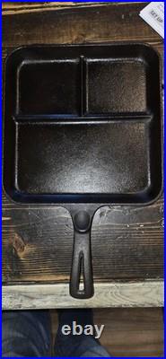 Rare Wagner Ware Sydney O Bacon & Eggs Cast Iron Breakfast Skillet