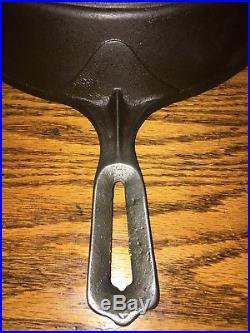 Rare Wapak Indian Head Cast Iron #9 Skillet Handle Variation Heat Ring Near Mint