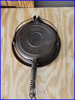 Rare Wardway Cast Iron Waffle Maker Made by Wagner Ware Pat D 9-15-25
