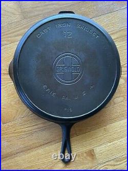 Real Nice Griswold 12 -719 Large Logo Cast Iron Skillet With Heatring