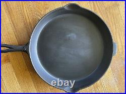 Real Nice Griswold 12 -719 Large Logo Cast Iron Skillet With Heatring