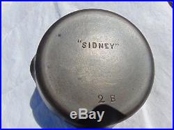 Really Nice Wagner Ware # 2 Cast Iron Skillet Marked Sydney 2b Very Htf