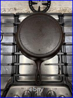 Restored 1910 Era Lodge #8 No-Notch Cast Iron Skillet Arc Logo withRaised Number