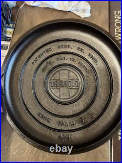 Restored Antique Griswold #9 Cast Iron Self Basting Skillet Cover Lid 469B, Nice