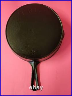 Restored GRISWOLD's ERIE # 8 B Cast Iron Skillet Sits Flat Smooth