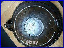 Restored Griswold Cast Iron ERIE The American Finger Hinged Waffle Iron 88 -93