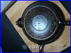 Restored Griswold Cast Iron ERIE The American Finger Hinged Waffle Iron 88 -93 Restored Griswold Cast Iron ERIE The American Finger Hinged Waffle Iron 88 -93