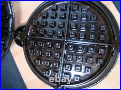 Restored Griswold Cast Iron ERIE The American Finger Hinged Waffle Iron 88 -93