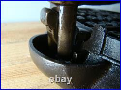 Restored Griswold Cast Iron ERIE The American Finger Hinged Waffle Iron 88 -93