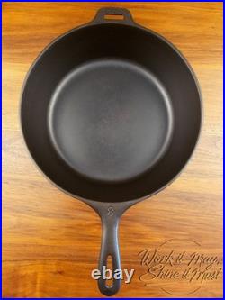 Restored Wagner Ware #8 Chicken Fryer 10.5 Vintage Cast Iron Skillet