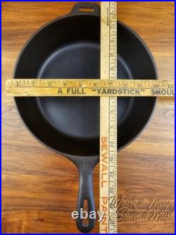 Restored Wagner Ware #8 Chicken Fryer 10.5 Vintage Cast Iron Skillet