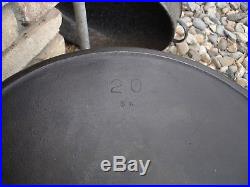 S-k Sk Lodge Large Number 20 Inch Cast Iron Skillet Two Handles