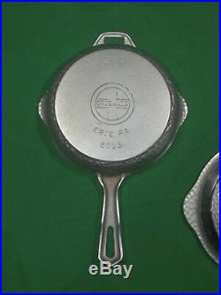 SCARCE UNUSED NOS CHROME #3 GRISWOLD HAMMERED CAST IRON SKILLET With MATCHING LID