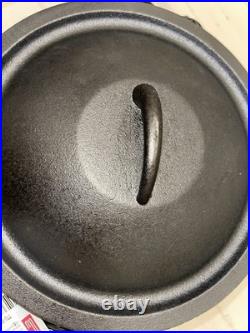 SMITH AND CLARK 6QT Cast Iron Black Lid Cauldron! Ships Next Day