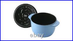 STAUB 16cm Round Cast Iron Rice Cocotte Ice Blue + Zwilling stainless steel soap