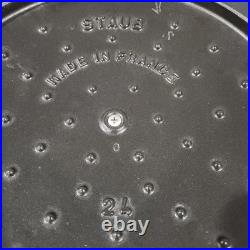 STAUB #24 Apple Green ENAMEL CAST IRON FRENCH DUTCH OVEN pot 9 1/2 2.5 QUART
