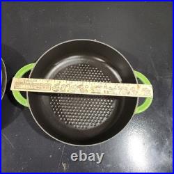 STAUB #24 Apple Green ENAMEL CAST IRON FRENCH DUTCH OVEN pot 9 1/2 2.5 QUART