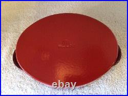 STAUB 27 BASIX RED ROOSTER OVAL CAST IRON 4QT DUTCH OVEN CASSEROLE WithLID FRANCE