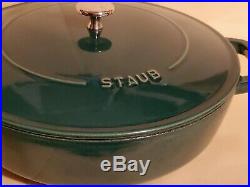 STAUB 4-Qt. Cast Iron 11 Braiser #28 Color Emerald Green