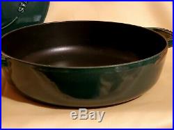 STAUB 4-Qt. Cast Iron 11 Braiser #28 Color Emerald Green