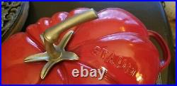 STAUB Cast Iron 3 Quart TOMATO Cocotte Cooking Pot RED