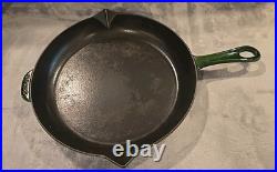 STAUB Cast Iron 30cm / 12 Skillet Double Spout color SAFFRON Gently Used