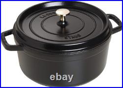 STAUB Cast Iron Round Cocotte 26cm 5L Black Dutch Oven New (Damaged Box)