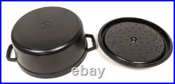 STAUB Cast Iron Round Cocotte 26cm 5L Black Dutch Oven New (Damaged Box)