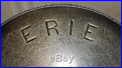 SUPER RARE ERIE Cast Iron #11 2nd Series Skillet Pre Griswold with Heat Ring