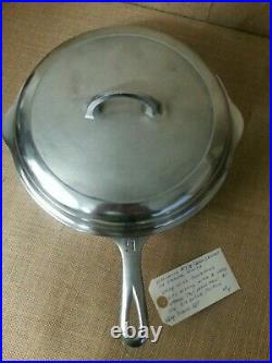 Scarce Griswold #778 Size 9 Deep Skillet Chicken Fryer Set in Duo Chrome Finish