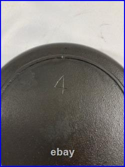 Scarce Lodge 3-Notch Notched #4 Cast Iron Skillet 1945-1955 Restored & Seasoned