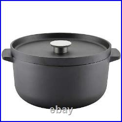 Seasoned Cast Iron Oven/Casserole, 6 Quart, Cast Iron Black